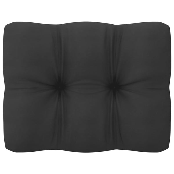 vidaXL 11-piece Garden Lounge Set with Cushions Black Solid Pine Wood