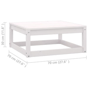 vidaXL 6-Piece Garden Lounge Set with Cushions White Solid Pine Wood