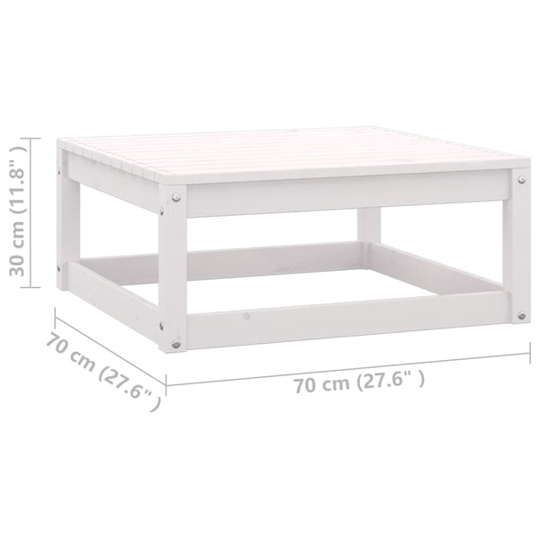 vidaXL 6-Piece Garden Lounge Set with Cushions White Solid Pine Wood