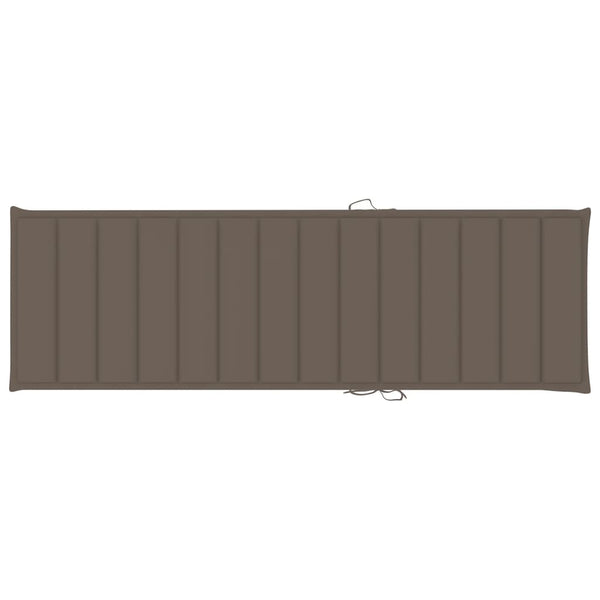 vidaXL Sun Loungers 2 pcs. with Table and Cushions Solid Acacia Wood