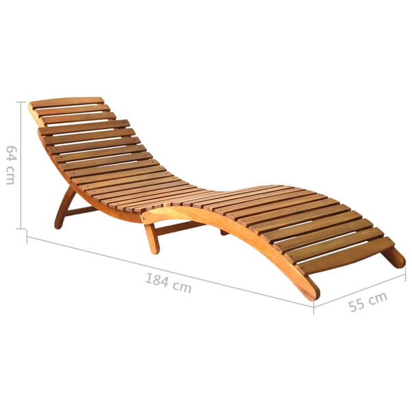 vidaXL Sun Loungers 2 pcs. Solid Acacia Wood
