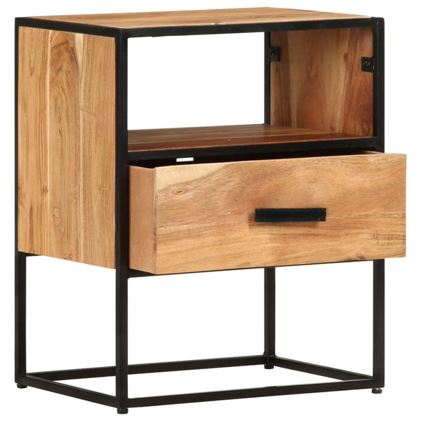 vidaXL Bedside Cabinet 40x30x50 cm Solid Acacia Wood