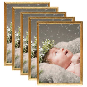vidaXL Photo Frame Collage 5 pcs. for Table Golden 15x21 cm MDF