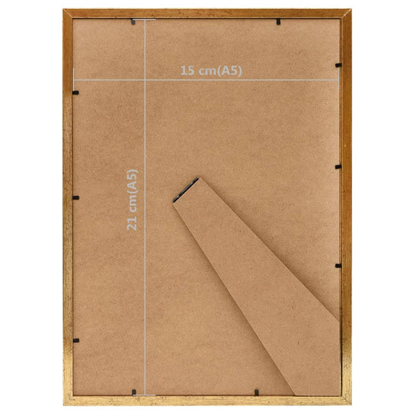 vidaXL Photo Frame Collage 5 pcs. for Table Golden 15x21 cm MDF