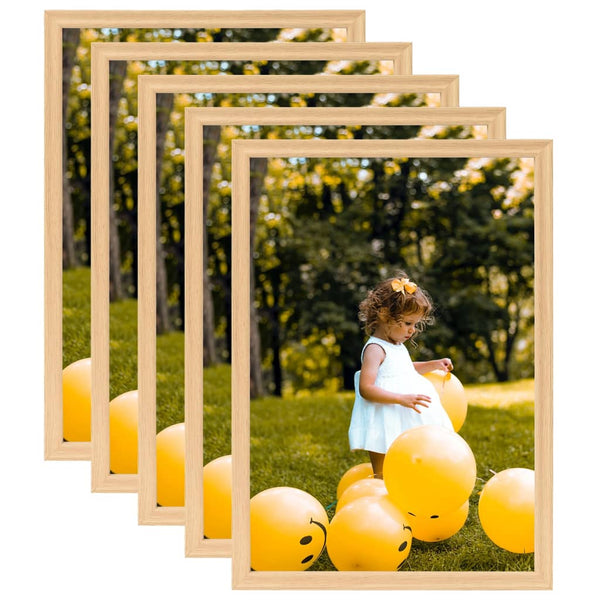 vidaXL Photo Frame Collage 5 pcs. for Wall Table Light Oak 70x90 cm