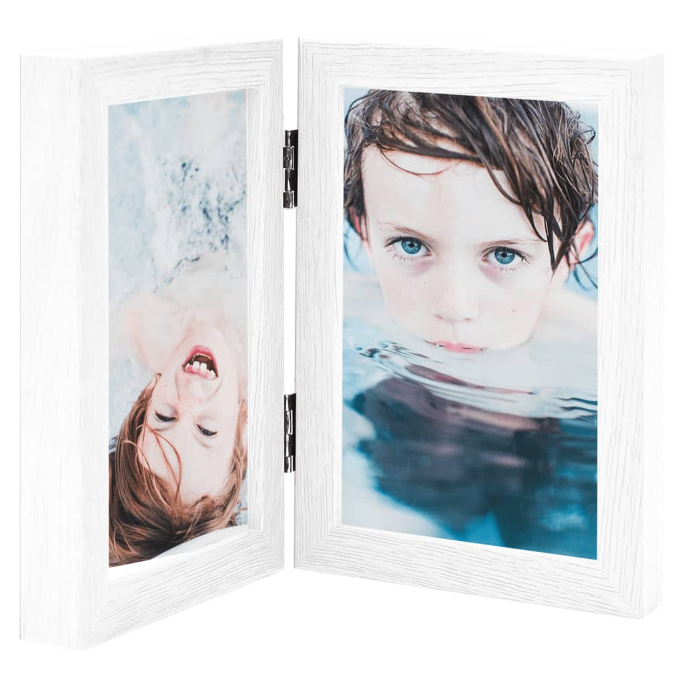 vidaXL Double Photo Frame Collage White 2x(21x29.7 cm)