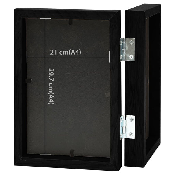vidaXL Double Picture Frame Collage Black 2x(21x29.7 cm)
