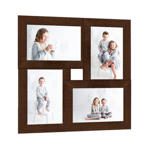 vidaXL Collage Photo Frame for 4 (13x18 cm) Photos Dark Brown MDF