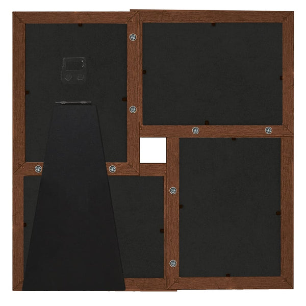 vidaXL Collage Photo Frame for 4 (13x18 cm) Photos Dark Brown MDF