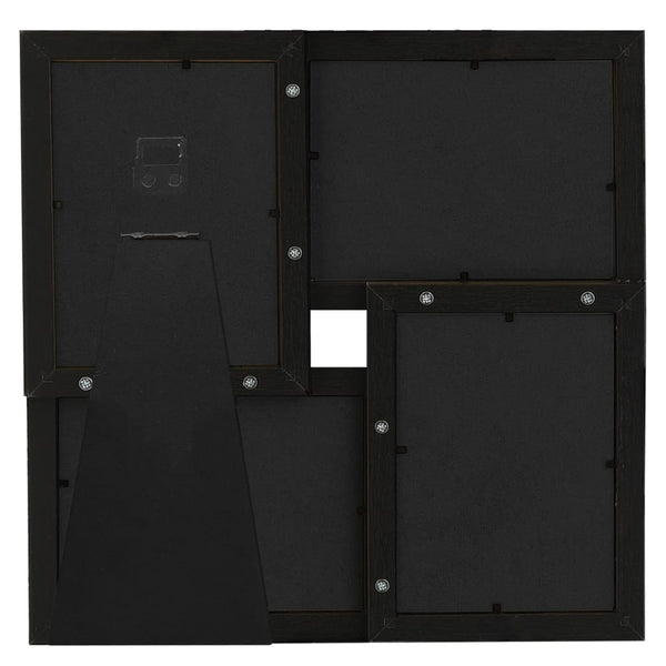 vidaXL Collage Photo Frame for 4x(10x15 cm) Photos Black MDF