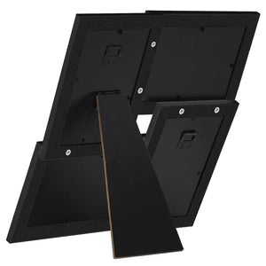 vidaXL Collage Photo Frame for 4x(10x15 cm) Photos Black MDF