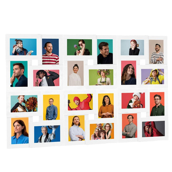 vidaXL Collage Photo Frame for 24x(10x15 cm) Photos White MDF