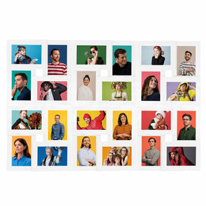 vidaXL Collage Photo Frame for 24x(10x15 cm) Photos White MDF