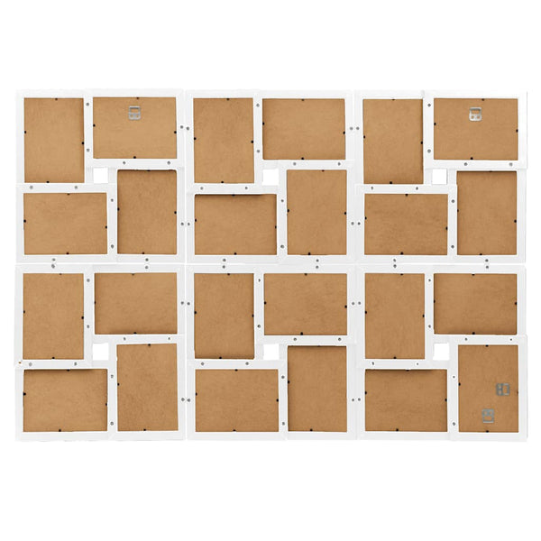vidaXL Collage Photo Frame for 24x(10x15 cm) Photos White MDF