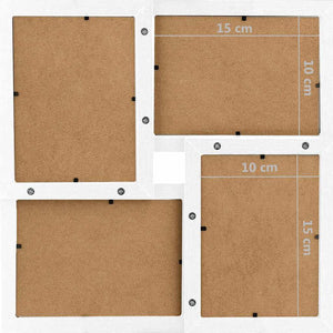 vidaXL Collage Photo Frame for 24x(10x15 cm) Photos White MDF