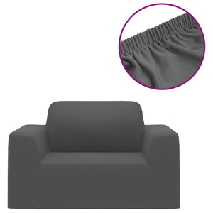 vidaXL Stretch Sofa Slipcover Anthracite Polyester Jersey