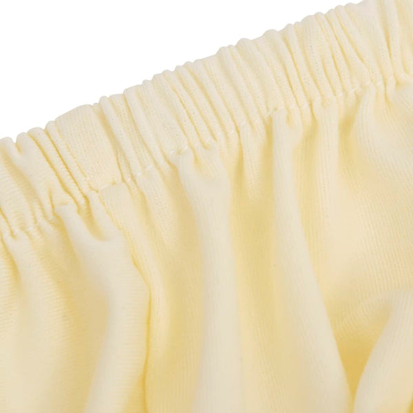 vidaXL Stretch Sofa Cover 4-Seater Cream Polyester Jersey