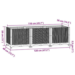 vidaXL Raised Garden Bed 120 x 40 x 38 cm Polypropylene