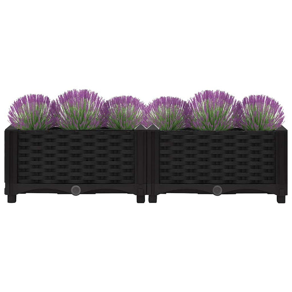 vidaXL Raised Garden Bed 80x40x23 cm Polypropylene