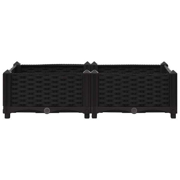 vidaXL Raised Garden Bed 80x40x23 cm Polypropylene