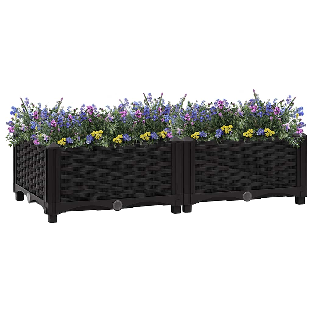 vidaXL Raised Garden Bed 80x40x23 cm Polypropylene