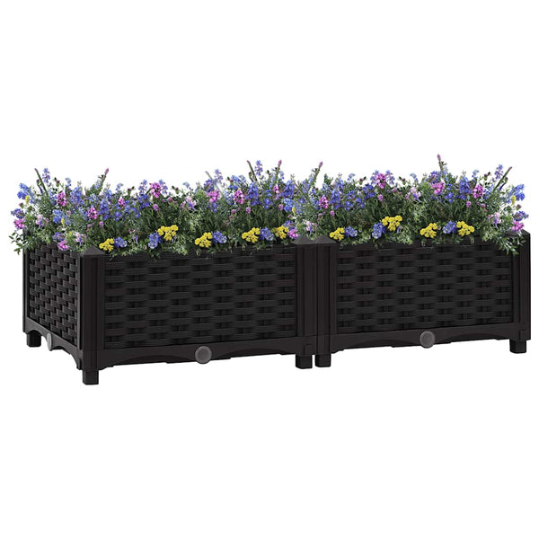 vidaXL Raised Garden Bed 80x40x23 cm Polypropylene