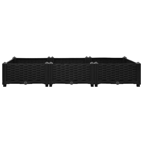 vidaXL Raised Garden Bed 120x40x23 cm Polypropylene