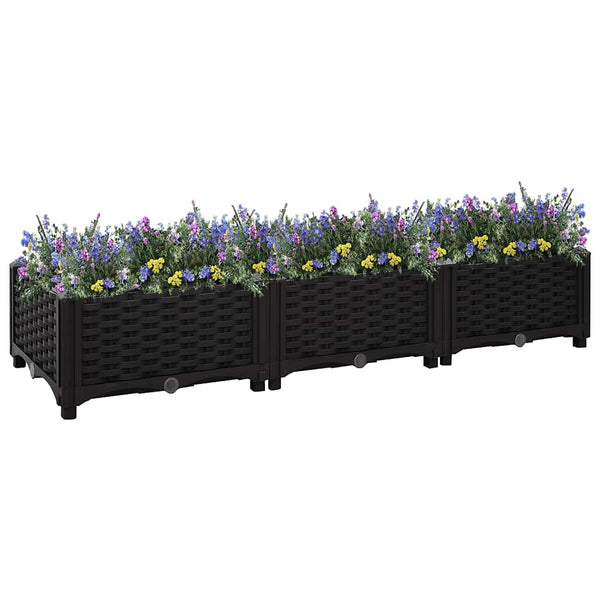 vidaXL Raised Garden Bed 120x40x23 cm Polypropylene