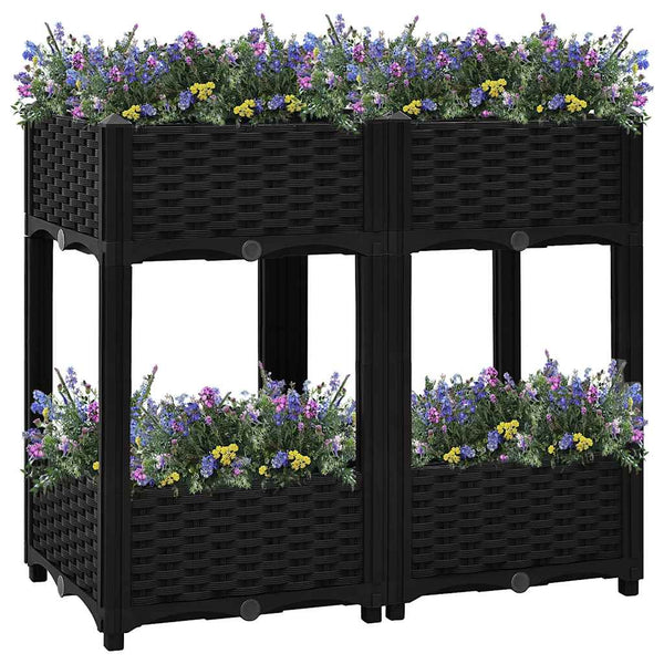 vidaXL Raised Garden Bed 80x40x71 cm Polypropylene