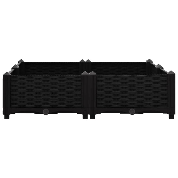 vidaXL Raised Garden Bed 80x80x23 cm Polypropylene
