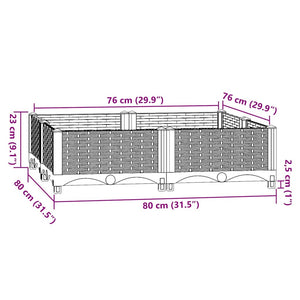 vidaXL Raised Garden Bed 80x80x23 cm Polypropylene