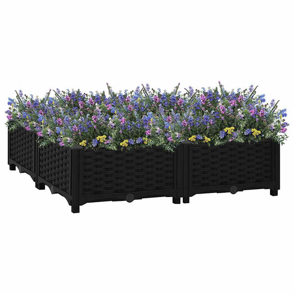 vidaXL Raised Garden Bed 80x80x23 cm Polypropylene