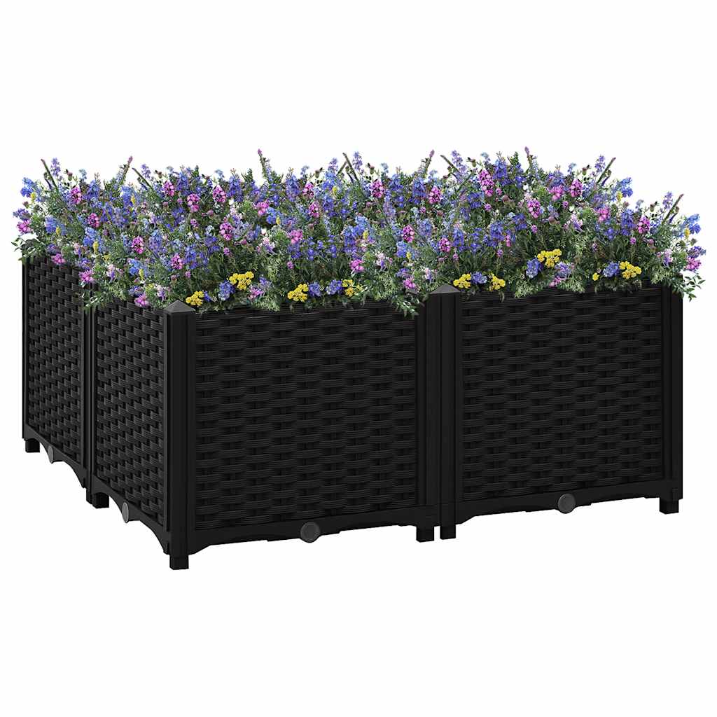 vidaXL Raised Garden Bed 80x80x38 cm Polypropylene