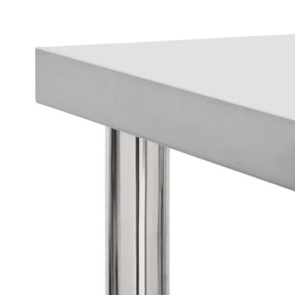 vidaXL Kitchen Work Table with Wheels 60x30x85 cm Stainless Steel