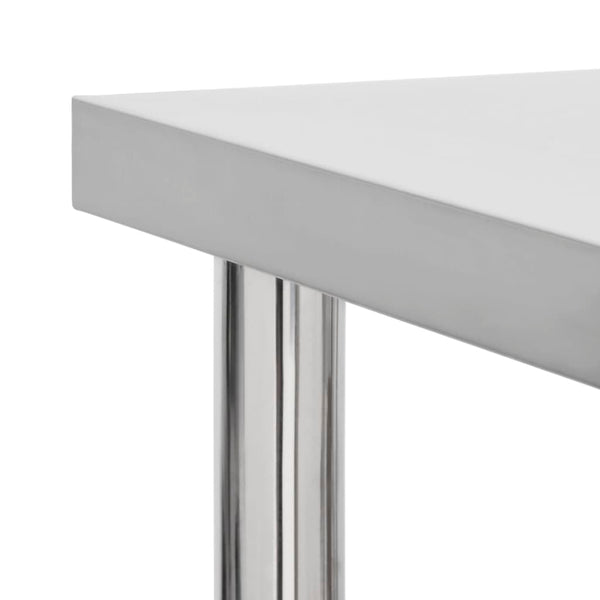 vidaXL Kitchen Prep Table with Casters 60x60x85 cm Stainless Steel