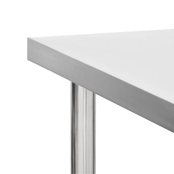 vidaXL Kitchen Work Table with Wheels 100x60x85 cm Stainless Steel