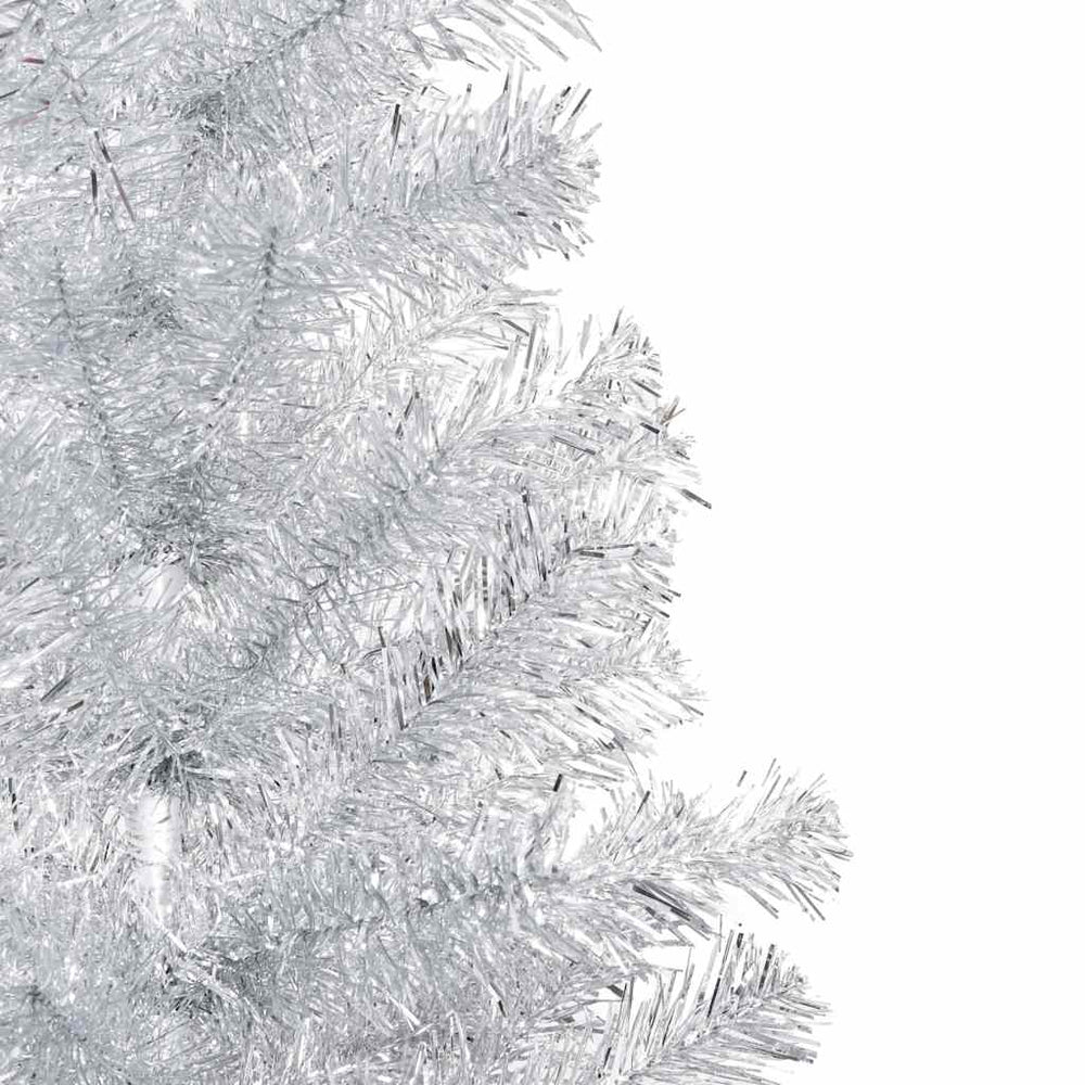 vidaXL Artificial Christmas Tree with Lights & Baubles Silver 150 cm