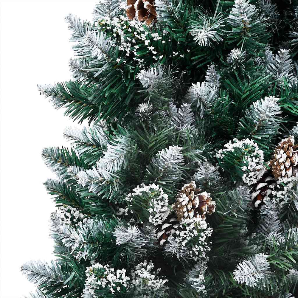 vidaXL Artificial Christmas Tree with LEDs Baubles Cones 180 cm