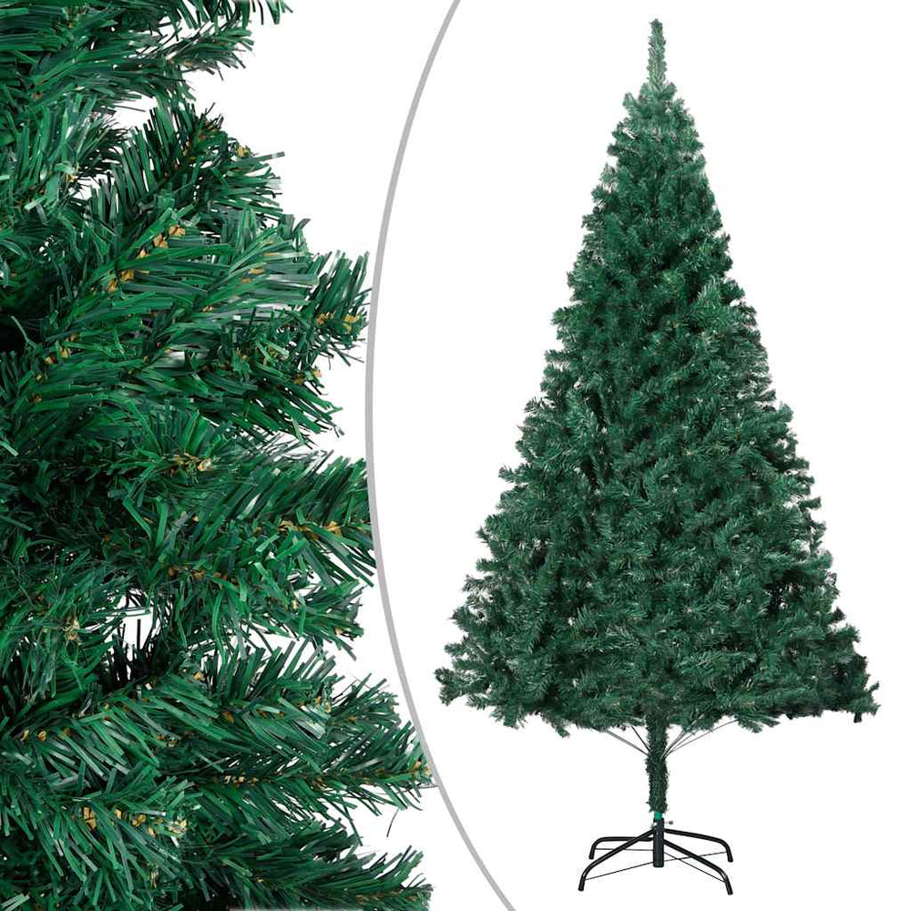 vidaXL Artificial Christmas Tree with Lights & Baubles Green 210 cm