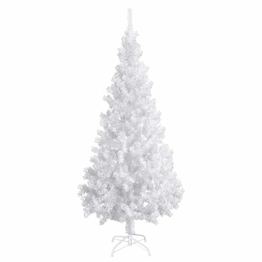 vidaXL Artificial Christmas Tree with Lights & Baubles White 180 cm