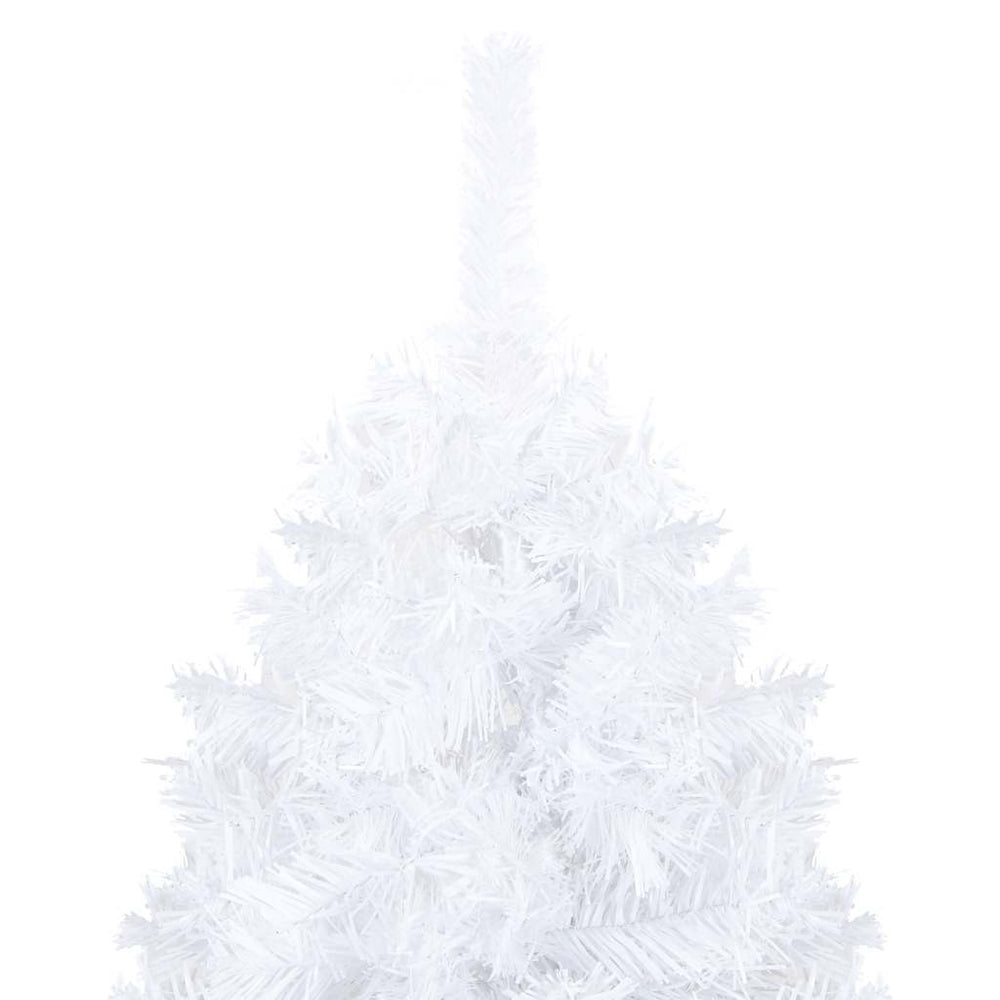 vidaXL Artificial Christmas Tree with Lights & Baubles White 210 cm