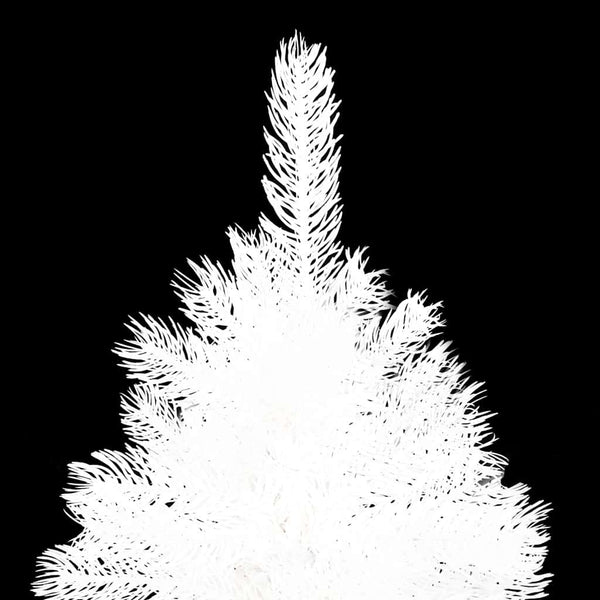 vidaXL Artificial Christmas Tree with Lights & Baubles White 210 cm