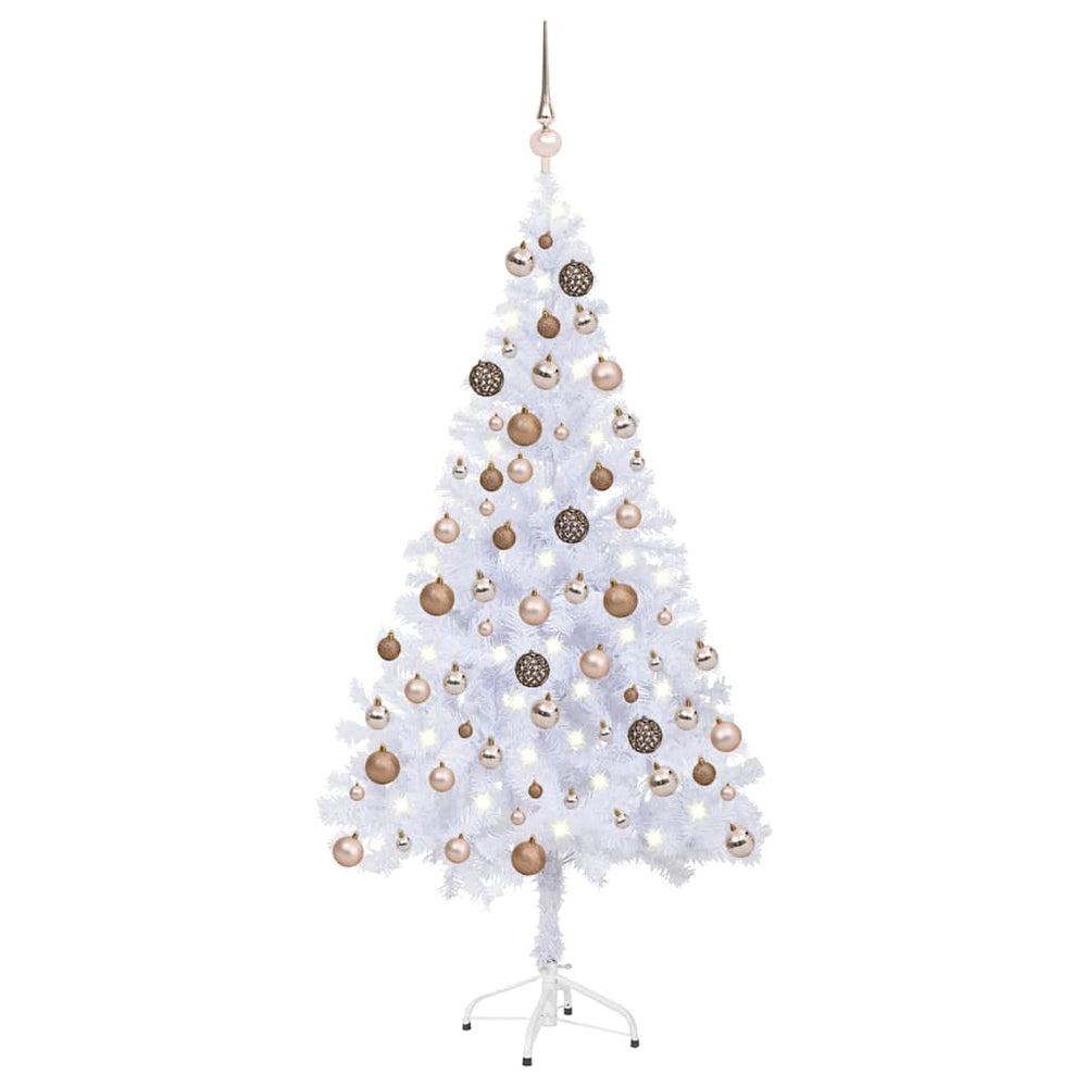 vidaXL Artificial Christmas Tree with Lights and Baubles 150cm 380 Branches