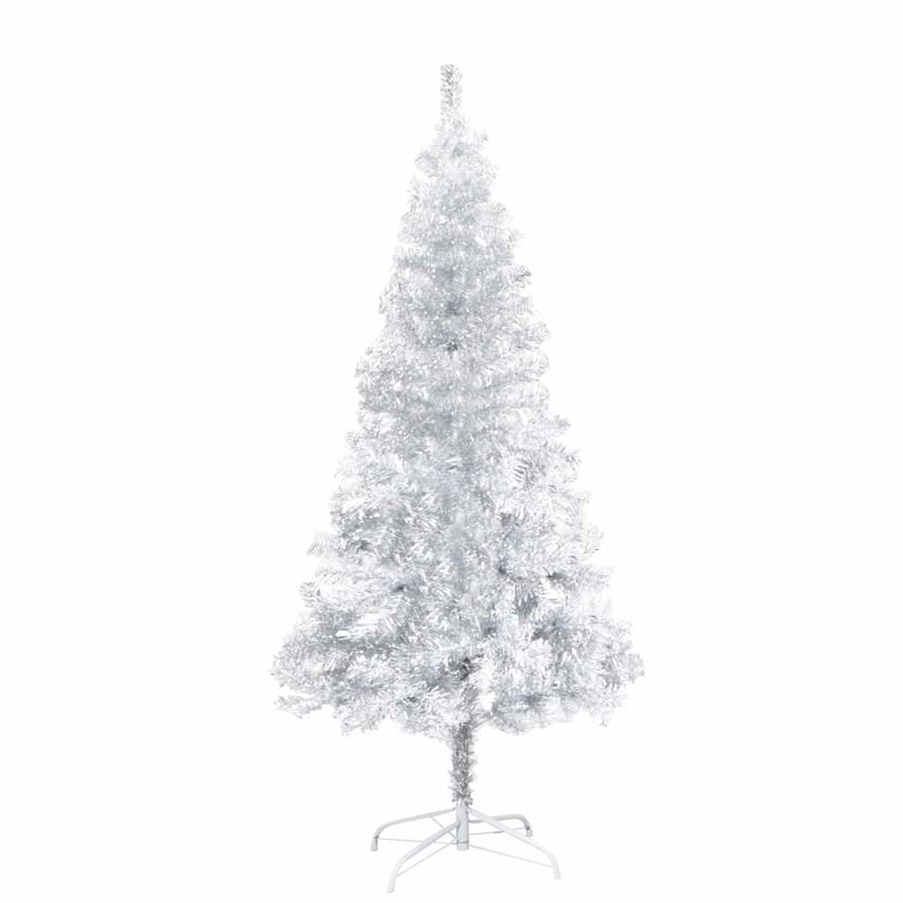 vidaXL Artificial Christmas Tree with Lights & Baubles Silver 150 cm