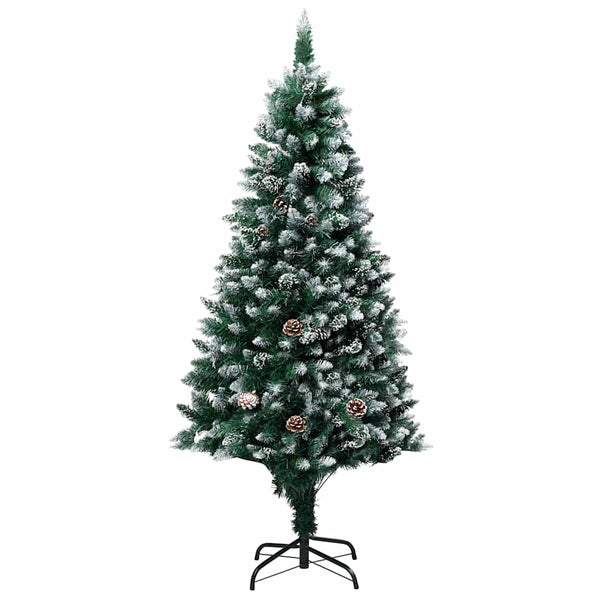 vidaXL Artificial Christmas Tree with LEDs Baubles Cones 180 cm