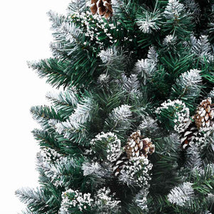 vidaXL Artificial Christmas Tree with LEDs Baubles Cones 180 cm