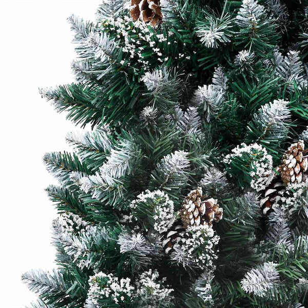 vidaXL Artificial Christmas Tree with LEDs Baubles Cones 180 cm