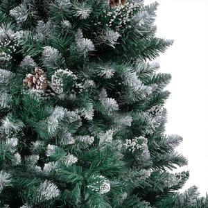 vidaXL Artificial Christmas Tree with LEDs Baubles Cones 180 cm