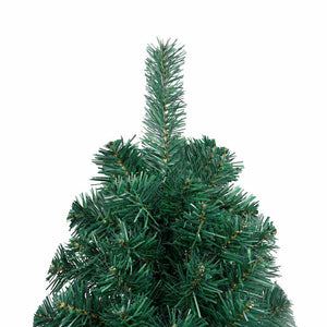 vidaXL Artificial Half Christmas Tree with Lights and Baubles Green 210 cm