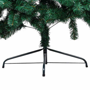 vidaXL Artificial Half Christmas Tree with Lights and Baubles Green 210 cm